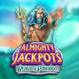 Official Jackpots logo: Almighty Jackpots – Realm of Poseidon by Novomatic at Pistolo Casino