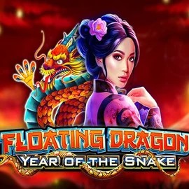 Floating Dragon Year of the Snake slot logo by Pragmatic Play at Pistolo Casino