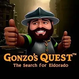 Gonzo's Quest online game logo by NetEnt on pistolo.eu
