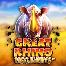 Great Rhino Megaways online game logo by Pragmatic Play on pistolo.eu