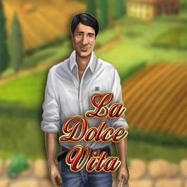 La Dolce Vita slot logo by Gamomat at Pistolo Casino