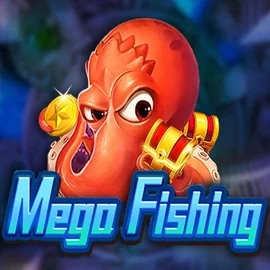 Mega Fishing slot logo by TaDa Gaming at Pistolo Casino