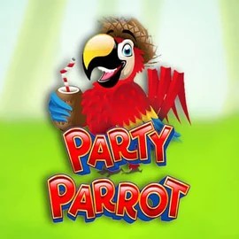 Party Parrot slot logo by Rival at Pistolo Casino