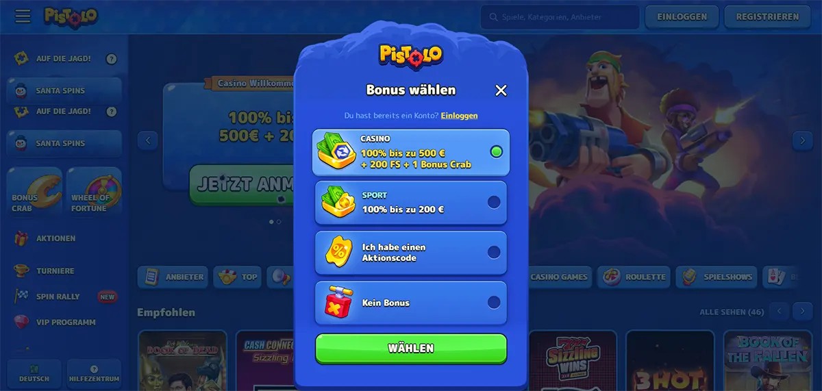 Pistolo1 Casino: Review für Spieler aus Deutschland