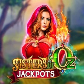Sisters Of Oz Jackpots slot logo by Triple Edge Studios at Pistolo Casino
