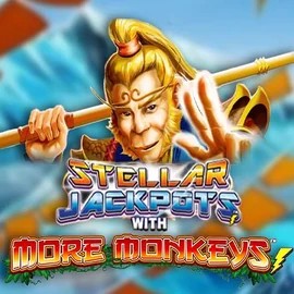 Official Jackpots logo: Stellar Jackpots with More Monkeys by Lightning Box Game at Pistolo Casino