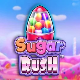 Sugar Rush slot logo by Pragmatic Play at Pistolo Casino