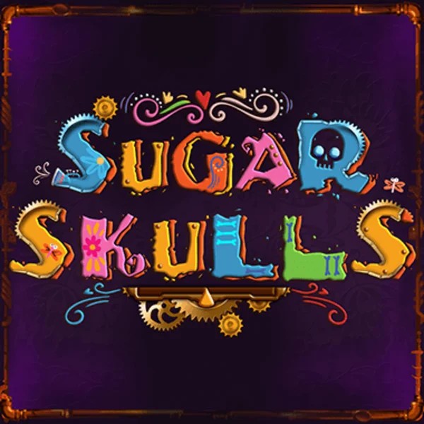 Sugar Skulls slot logo by Booming Games at Pistolo Casino